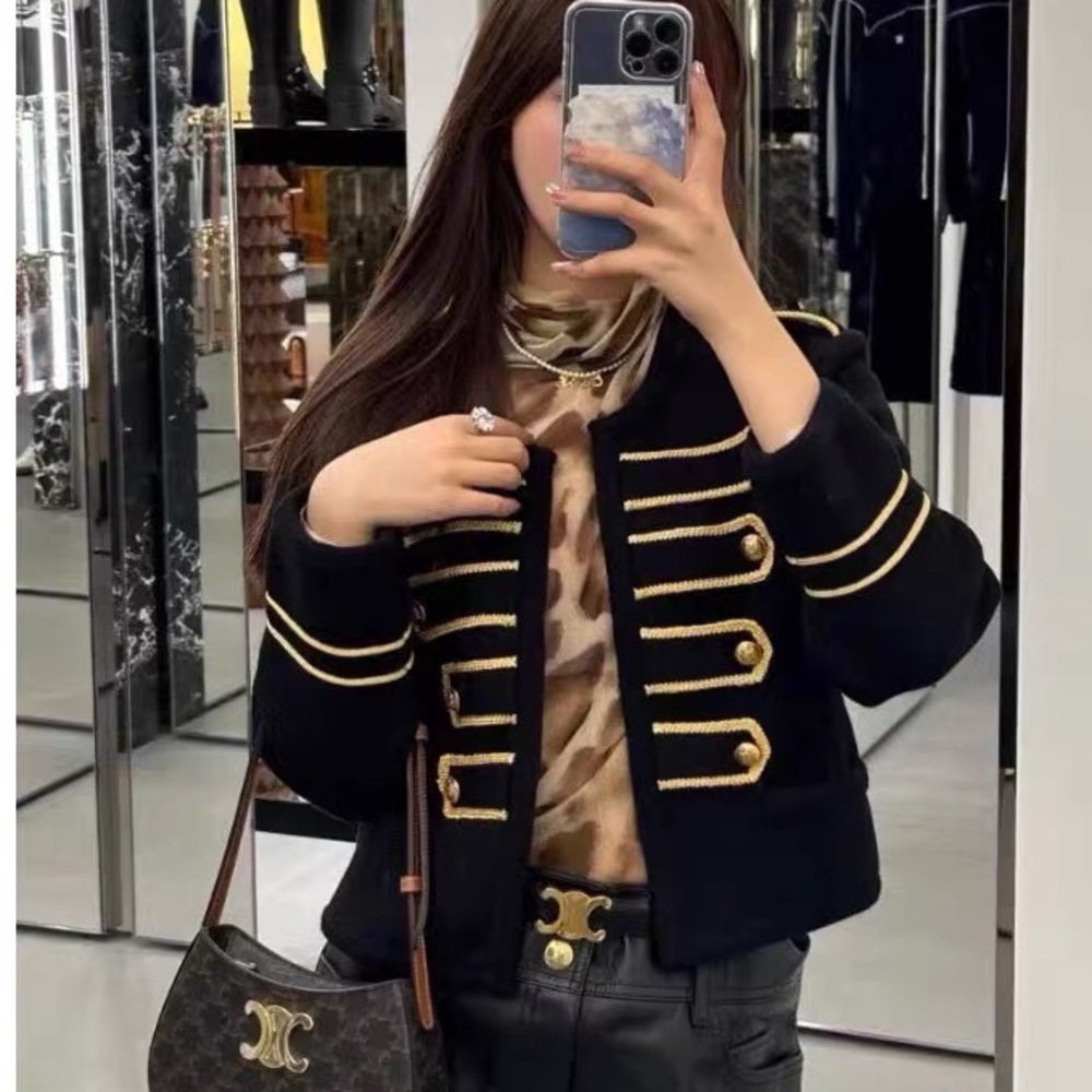 ❌sold❌Authentic Celine Navy and Gold Blazer - Picture 6 of 6